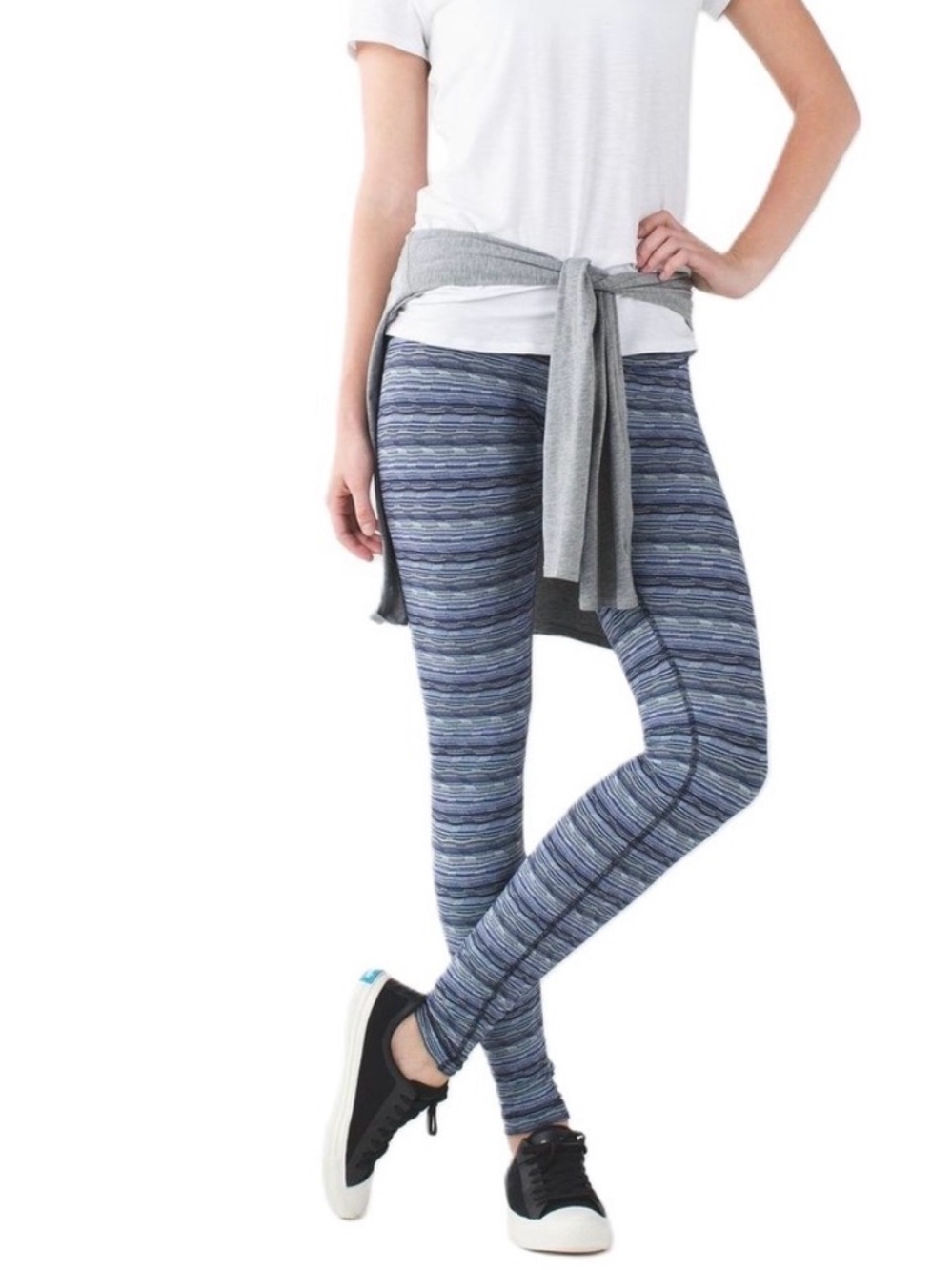 Womens Lululemon Athletica Wunder Under Pant III Space Dye Twist Sapphire Blue